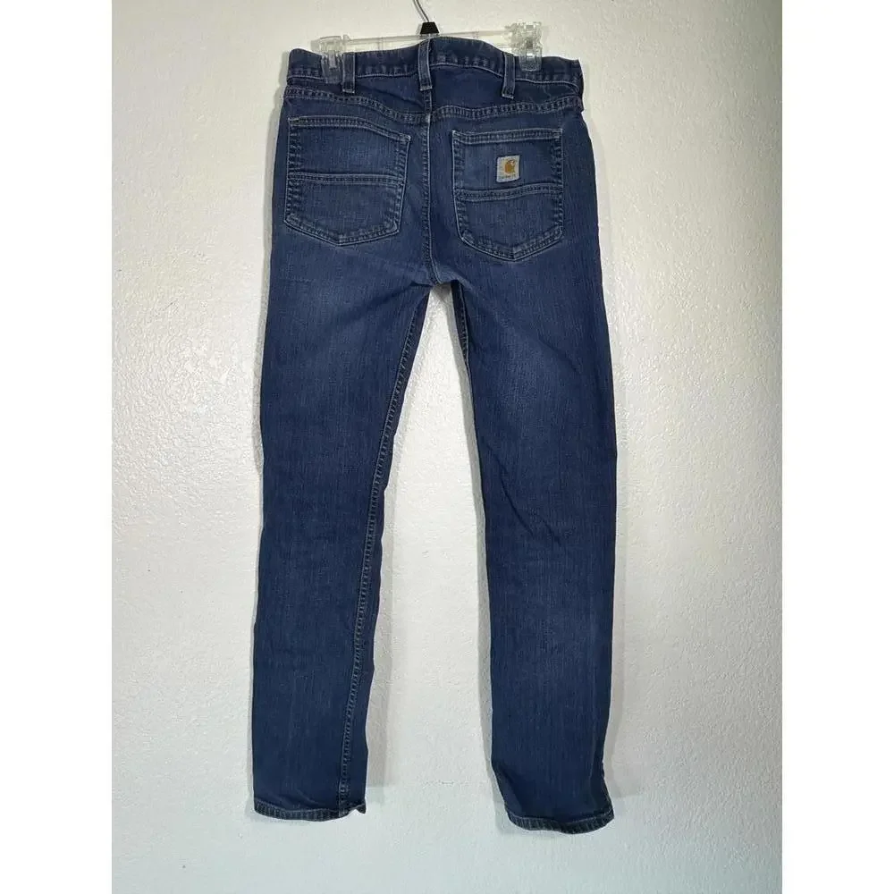 Carhartt Straight Fit Jeans Men’s 33x32.5 Workwear Blue Denim